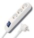 REV ICE verlengkabel, stekkerdoos, meervoudige stekkerdoos 3-voudig, kabel 5m, max. 3500W, zwart
