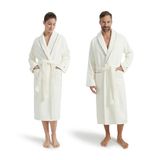 Möve Homewear Badjas - Velours Sjaalkraag - Maat M - Ivoor