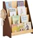 SoBuy KMB32-N Boekenkast voor kinderen, speelgoed, boekenkast, 4 niveaus, met 2 haken, boekenrek, opbergkast, slaapkamer, kantoor, woonkamer, natuur, 91 x 30 x 89 cm