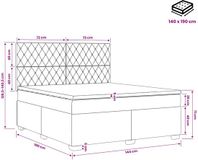vidaXL Boxspringbed met matras Donkergroen 140 x 190 cm Fluweel