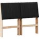 Tête de lit capitonnée noire 120 cm pin massif
