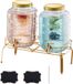 VEVOR Distributeur de boissons 2x8l Distributeur de jus avec robinet pour fêtes bars verre hôtel