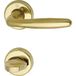 HOPPE 3066806 Roissy deurkruk op ronde rozet | messing gepolijst | WC-draaiknop | goud glanzend | 2 stuks