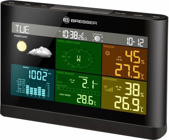Bresser Weerstation - Basisstation - Compatibel met 7002550 - Zwart