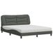 vidaXL Lit avec matelas "Hvar", gris foncé, 160x200 cm, avec revêtement en tissu