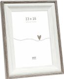 Deknudt Frames Fotolijst S68VG2 - Wit met bruin biesje - Foto 13x18