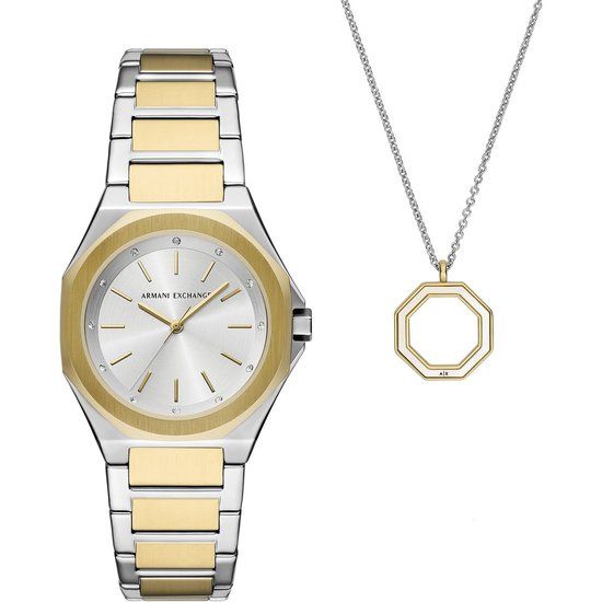 Armani Exchange Andrea AX7161SET Horloge - Staal - Multi - Ø 36 mm - Dames