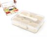 OEM ZenithVibe Snackbord met deksel en handvat, 9 vakken, kunststof, achthoek, standaard, 10 cm x 10 cm x 10 cm