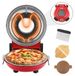 Pizzaoven Four électrique d'intérieur 1200 W Deux réglages de température Jusqu'à 420 °C Pierre à pizza de 30,5 cm Prêt à l'emploi en 10 minutes Rouge, prise UE