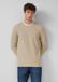 s.Oliver - T-shirt avec détails logo et tissu texturé - Beige - Taille 3XL