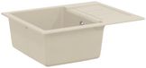vidaXL Lavabo Beige 620 x 500 mm 80% Quartz et 20% Résine