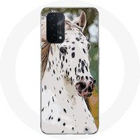Maniacase Etui voor Oppo A54 5G Appaloosa Wit paard