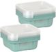 Juypal Hogar Boîtes de conservation - set 8x pièces - 900 ml - transparent/vert