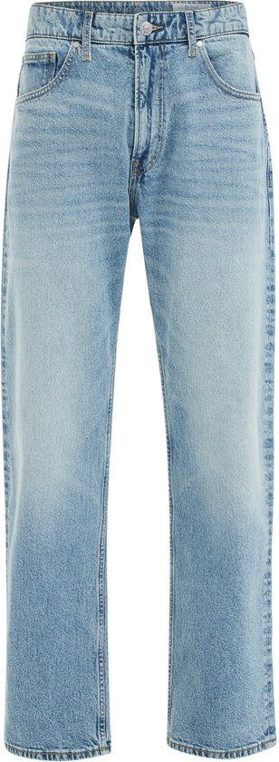 WE Fashion Heren Relaxed Fit Jeans Lichtblauw Katoen Maat 32/32