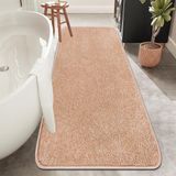 Rururug Badmat Beige, Zachte Microvezel Badmat, Grote Badmat 120x50cm, Antislip Wasbare Badmat