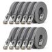 1aTTack.de CAT7 LAN-kabel 10x 2m flexibele netwerkkabel 10 Gbit/s - grijs