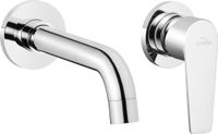 Invena BADLAND Inbouw wastafelmengkraan, waterkraan, model DOKOS. Zilverkleurige mengkraan voor de badkamer