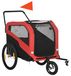 PawHut remorque pour chien 2-en-1, remorque de vélo pour chien avec réflecteurs, rouge