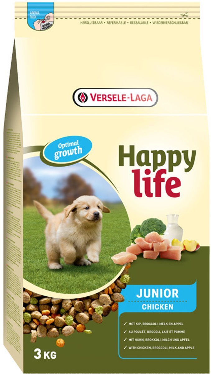Happy Life Junior Chicken - Hondenvoer - 3 kg
