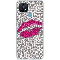Oppo Bedrukt siliconen hoesje compatibel met Oppo A15 baiser leopard