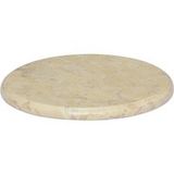 Crème Ø40x2,5 Cm Marbre Plateau de table Plateau de bureau Plateau de table