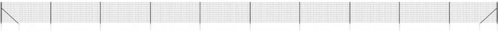 Grillage avec ancres au sol 1,1x25 m anthracite