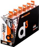d3 Sportbox met 6 stuks [dubbellaagse gelmaat voor volwassenen 12+] hygiënisch etui | mondbescherming voor contactsport boksen, rugby, vechtsporten (6 x zwart/blauw)