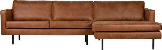 WOOOD BePureHome Rodeo Chaise Longue - Leather - Cognac - Right