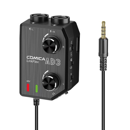 Comica Audio Preamp Mixer/Adapter/Interface for Camera and Smartphone