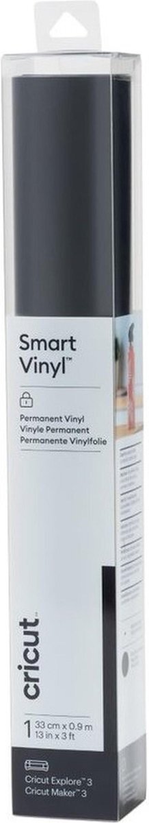 CRICUT Vinyl Folie - Smart Vinyl - Permanent - 33 x 91 cm - Zwart