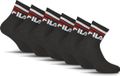 FILA Logoband Enkelsokken - Maat 43/46 - 6 Pack - Zwart