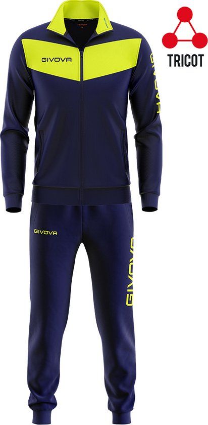 Givova Visa Sports Set - Navy Blue/Amarillo Fluo - 2XL