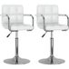 Icecat Chaises Pivotantes À Manger Chaise De Cuisine Lot De 2 Blanc Similicuir