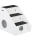 Relaxdays Hondentrap 3 treden - 52,5 x 42 x 60 cm - Wit/Zwart