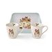 Wrendale Designs Set de tasses et plateau - Holly Jolly