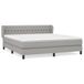 vidaXL Boxspringbed met matras, stof, lichtgrijs, 180x200 cm