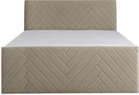 Vente-unique Boxspringbed fluweel taupe 180 x 200 cm