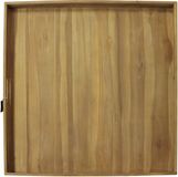 AXI Bayu Teak Dienblad – 60 x 60 x5 cm – Vierkant Dienblad – Teakhout – Voor Glazen en Tafelaankleding – Voor Binnen en Buiten