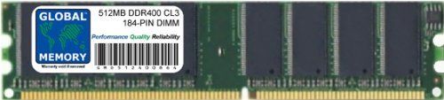 GLOBAL MEMORY 512MB DDR 400MHz PC3200 184-PIN DIMM Geheugenraam voor PC Desktops/Moederborden