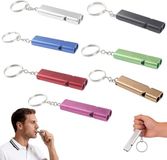HORCONDORM S.R.L. 7 Pièces Sifflets de Sécurité à Double Tube avec Porte-clés