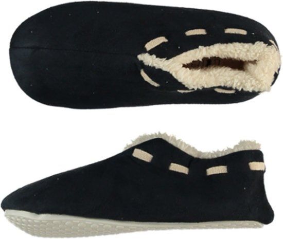 Apollo Jongens Spaanse sloffen/pantoffels zwart maat 31-32