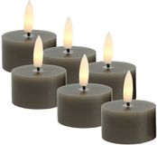 Countryfield LED theelichtjes/waxinelichtjes - 6 stuks - grijs