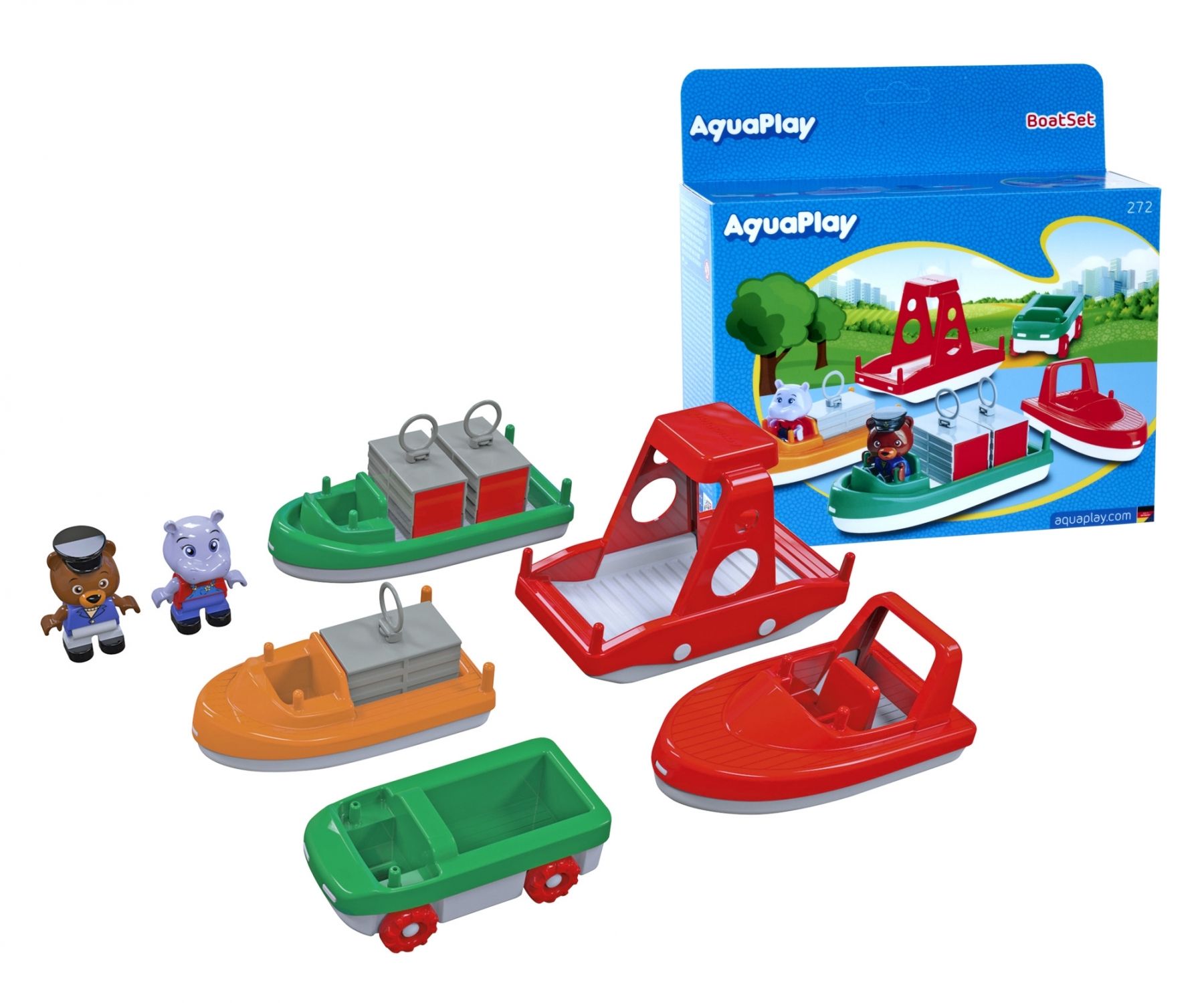Aquaplay BoatSet - Action/Adventure Water Play Set for Kids Ages 3-7 - Includes Figures