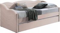 Vente-unique Bedbankje fluweel roze 90 x 190 cm