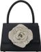 Faina Dameshandtas Zwart Gebloemd Polyester