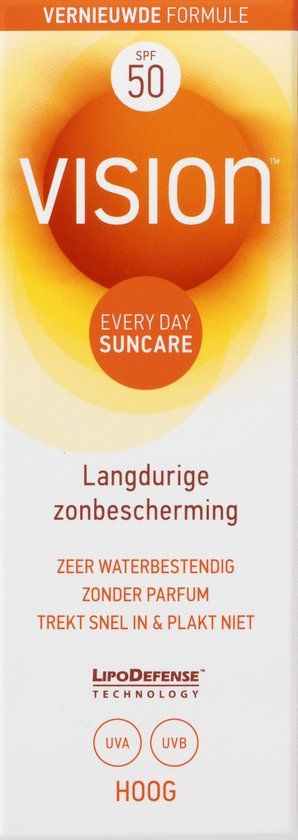 Vision Every Day Sun Protection SPF 50 - 45 ml - Waterproof - Parfumvrij - Voor Kinderen