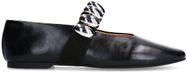 Sacha - Femme - Ballerines en cuir noir avec clous argentés - Taille 38