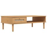 VidaXL Table basse SENJA 100x55x33 cm aspect rotin bois massif marron