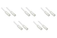 LINK LK6AU075W05 - netwerkkabel categorie 6a onafgeschermd utp awg24 wit halogeenvrij 7,5 m verpakking met 5 stuks