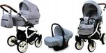BabyLux® Optimal | Ensemble poussette 3en1 | Silver Flex | Poussette combinée | Ensemble poussette | Poussette